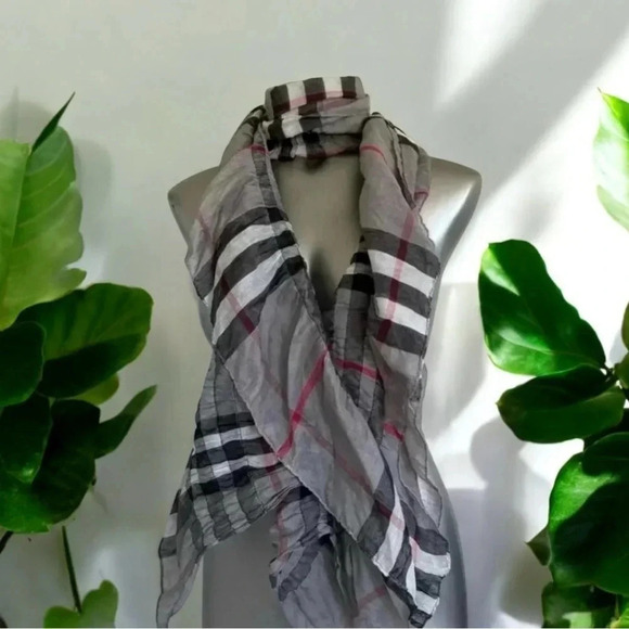 ✅Lightweight Plaid  Scarf - Picture 7 of 15